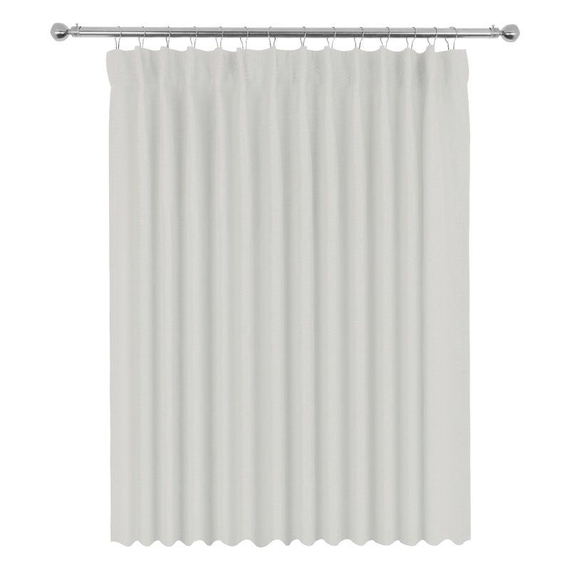 Zasłona taśma marszcząca, Lenaya len INSPIRE gładki biały 200x280cm