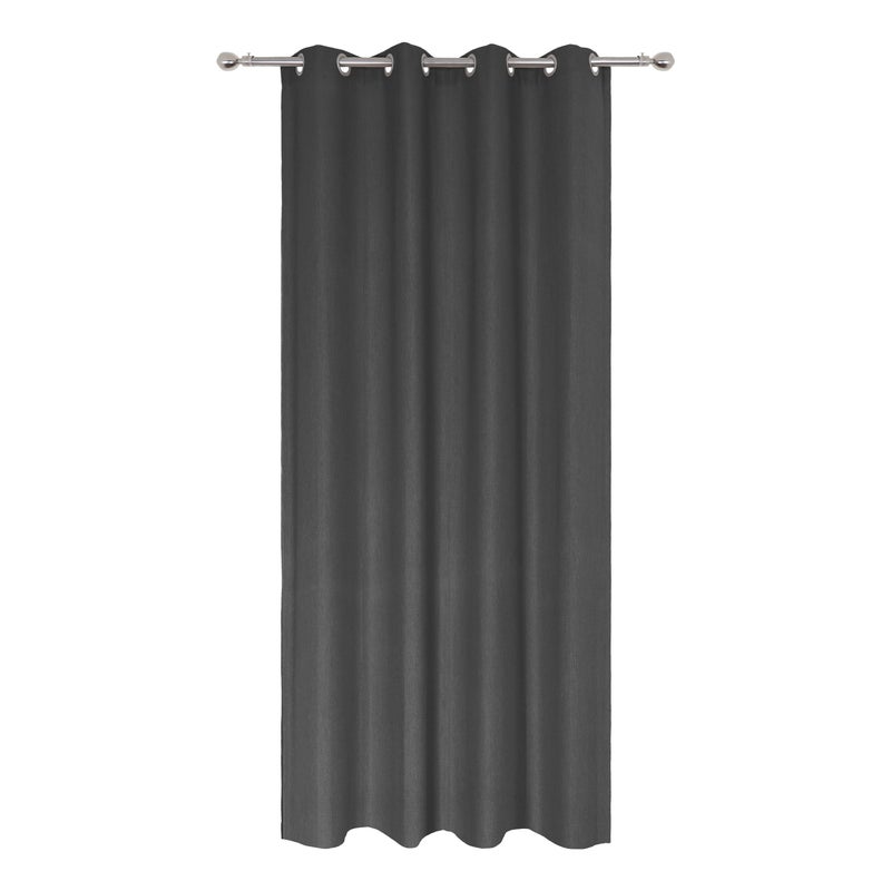 Zasłona filtrująca, Kalpe, bawełna, czarna, wys. 280 x szer. 140 cm INSPIRE