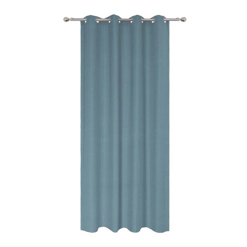 Zasłona filtrująca, Kalpe, bawełna, niebieska, wys. 280 x szer. 140 cm INSPIRE