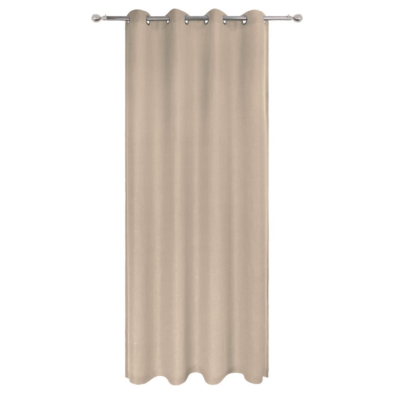 Zasłona filtrująca LENAYA - dł. 140 x wys. 280 cm - Len - Beż