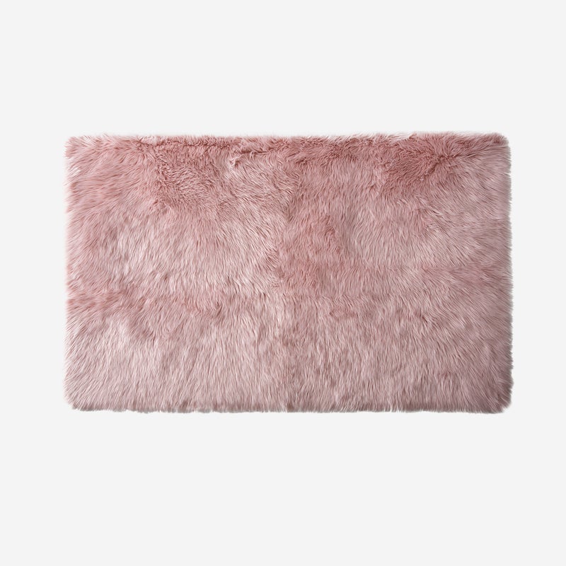 RÓŻOWY DYWAN DŁUGIEGO WŁOSA 120X170CM