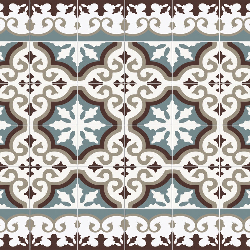 Dywan winylowy Flocons aigue-marine 66x150 cm - antypoślizgowy dywan PVC do kuchni lub salonu, zmywalny, wodoodporny, niebieski