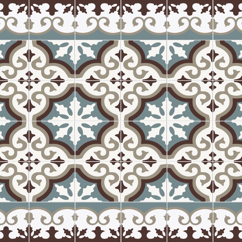 Dywan winylowy Flocons aigue-marine 66x100 cm - PVC antypoślizgowa, winylowa do kuchni lub salonu, zmywalna, wodoodporna, niebieska