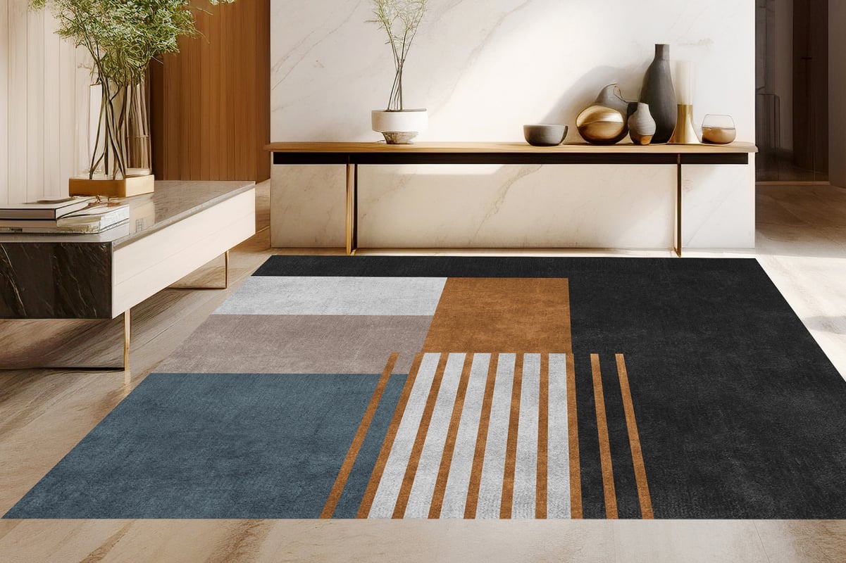 Dywan winylowy Albertville 100x150 cm - antypoślizgowy dywan PVC do kuchni lub salonu, zmywalny, nowoczesny styl
