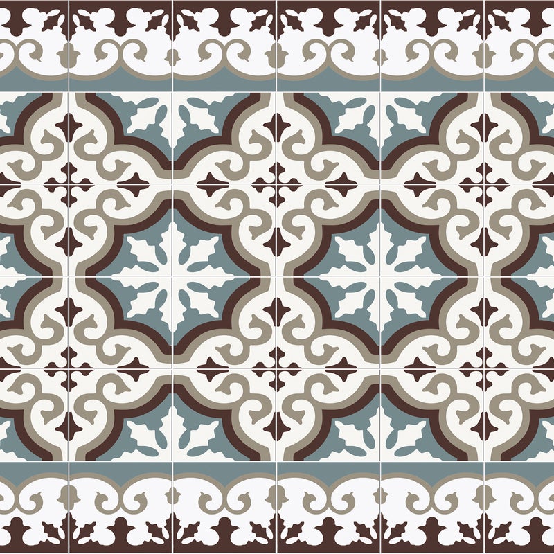 Flocons aigue-marine Dywan winylowy 80x300 cm - PVC antypoślizgowa, winylowa do kuchni lub salonu, zmywalna, wodoodporna, niebieska