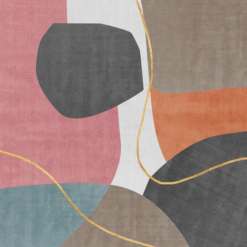 Dywan winylowy Ordino 160x240 cm - antypoślizgowy dywan PVC do kuchni lub salonu, zmywalny, nowoczesny styl