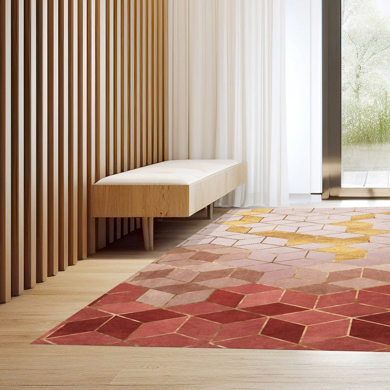 Dywan winylowy Vall D'sière 160x240 cm - PVC antypoślizgowa, winylowa do kuchni lub salonu, zmywalna, nowoczesny styl