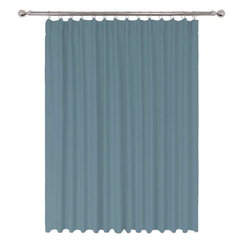 Zasłona zaciemniająca KALPE - szer. 200 x wys. 280 cm - bawełniana - niebieska