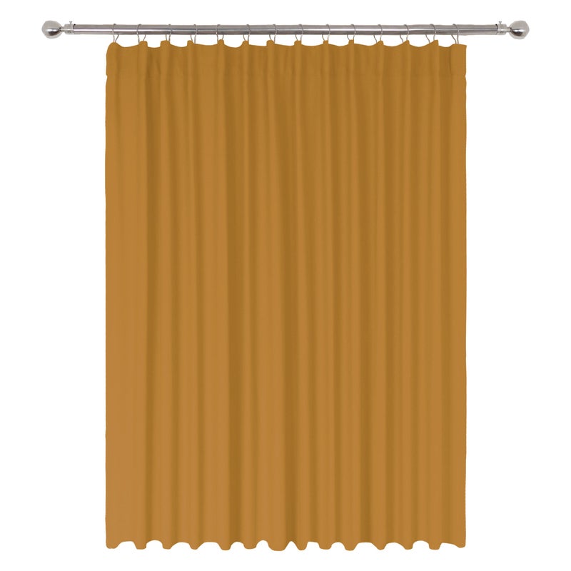 Zasłona zaciemniająca KALPE - szer. 200 x wys. 280 cm - Bawełna - Żółta