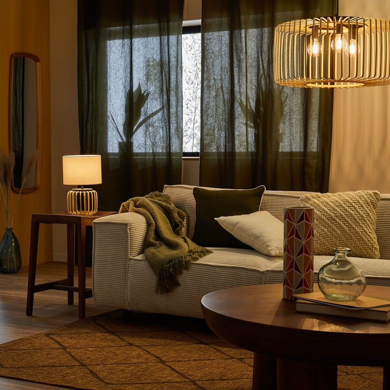 Zasłona Kalpe z taśmą marszczącą, 100% bawełna, kolor zielony las, 200x280 cm, INSPIRE