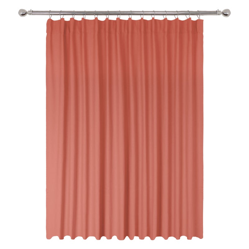 Zasłona zaciemniająca KALPE - szer. 200 x wys. 280 cm - bawełniana - pomarańczowa