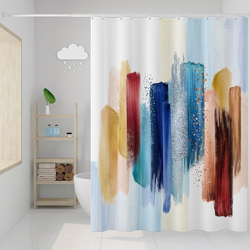 Zasłona prysznicowa 220x200 cm, odporna na pleśń, wodoodporna, wisząca zasłona