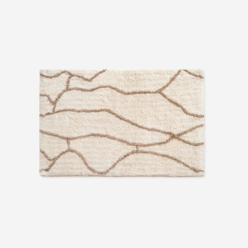 Tapete de algodão lavável BERBERI Natalia 160x230 cm bege e camel Design orgânico e sustentável