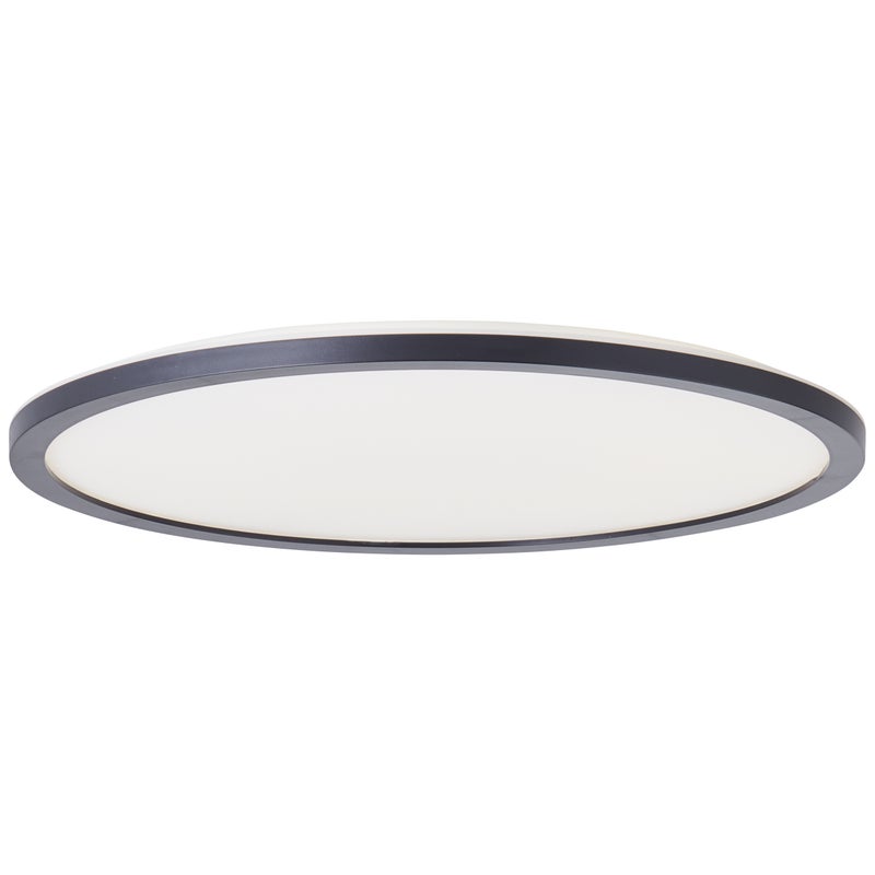 Brilliant Brennan LED lampa panelowa natynkowa 42cm 4000K czarny/biały metal/szkło czarny 22W zintegrowany LED