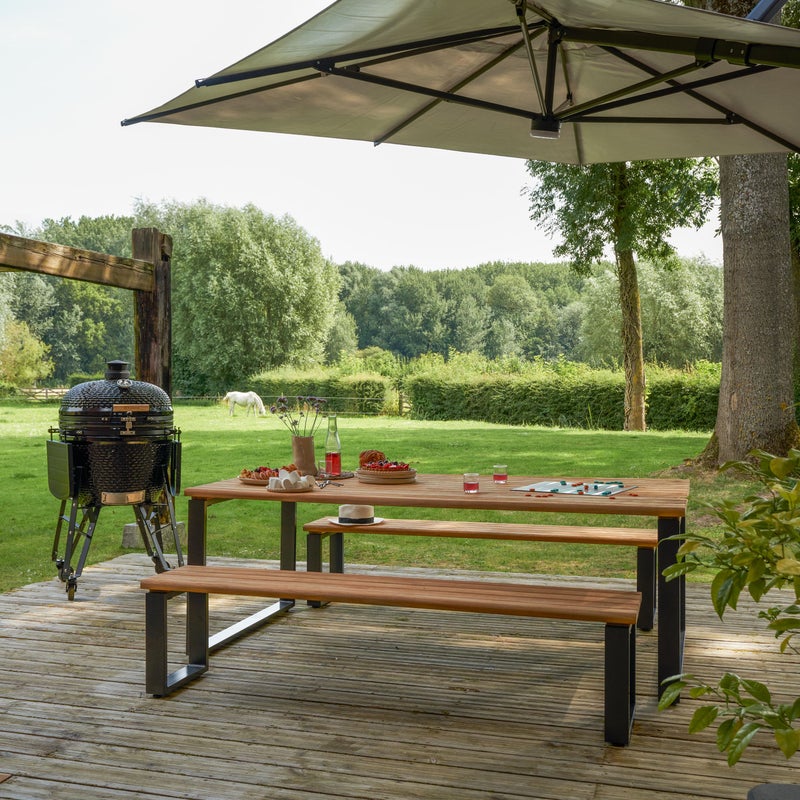 Aluminiowy stół ogrodowy Sirokos 100,5x75x210 cm