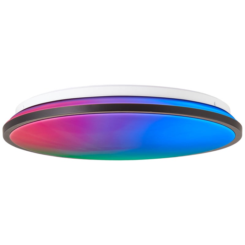 Heida Brilliant LED lampa sufitowa 39cm czarna, metal/plastik, 1x LED 24W zintegrowany, (strumień świetlny: 2500lm, barwa światła: 3000-6500K)