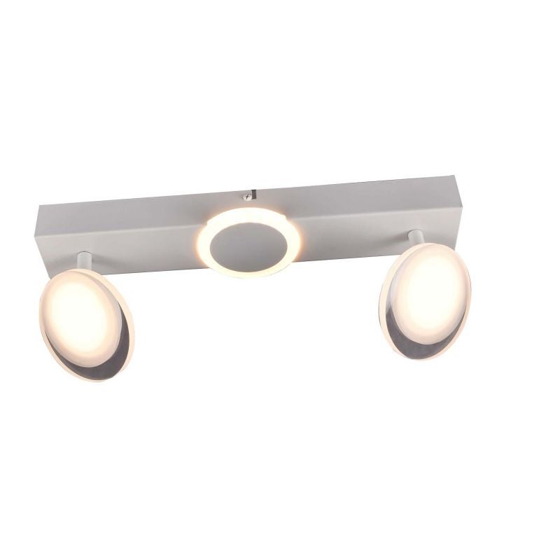 Lampa BRILLIANT, Meriza LED spot bar 2 płomienie biały, 2x zintegrowana dioda LED, 7W zintegrowana dioda LED, (900lm, 3000K), obrotowe głowice