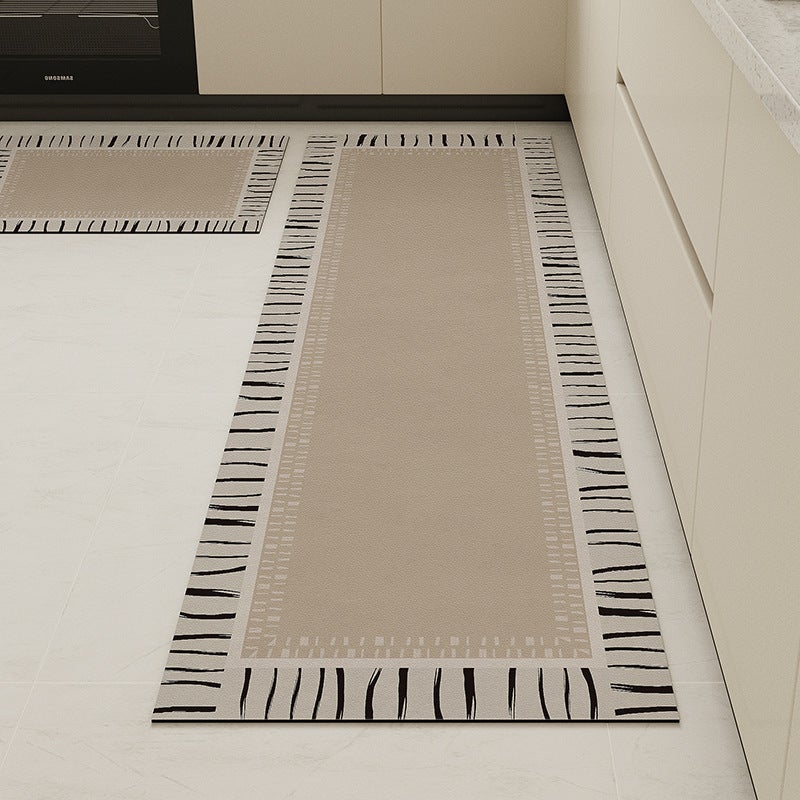 Antypoślizgowa, odporna na zabrudzenia mata kuchenna, chłonna i odporna na plamy, 45x75 cm - Można prać w pralce - Czarna