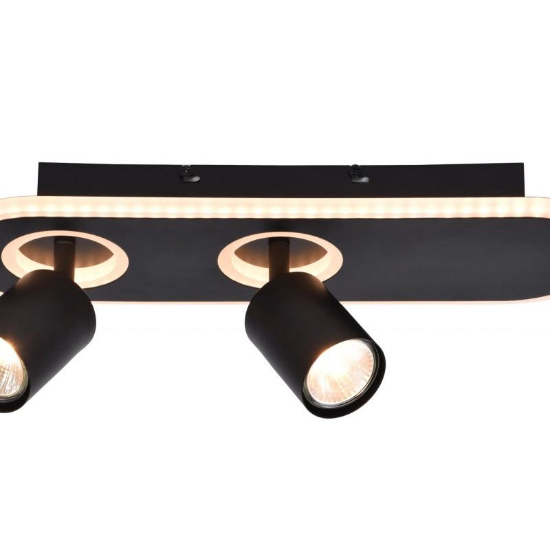 Lampa BRILLIANT, Kimon LED spot bar 2 płomienie czarny, 2x PAR51, GU10, 5W nadaje się do reflektorów, głowic obrotowych
