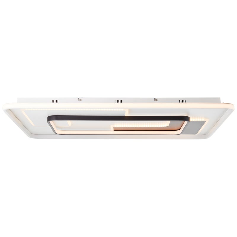 Brilliant Barden LED lampa sufitowa 90x60cm biały/czarny, metal/plastik, 1x 57.1W zintegrowana dioda LED, (strumień świetlny: 7100lm, barwa światła: 3