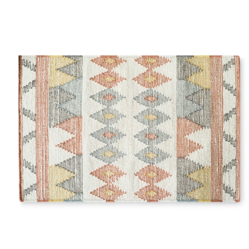 Dywan jutowy Kilim multicolor 60x90 cm – mały dywan dekoracyjny z naturalnych włókien do przedpokoju i sypialn