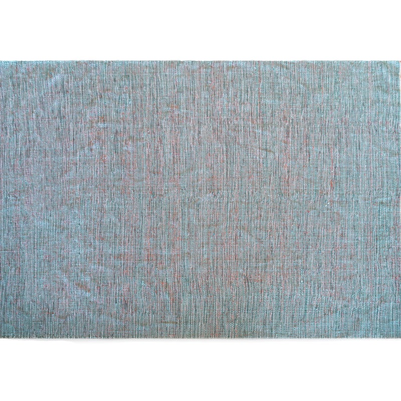 Dywan bawełniany w kolorze turkusowym z różowymi frędzlami 175x235 cm