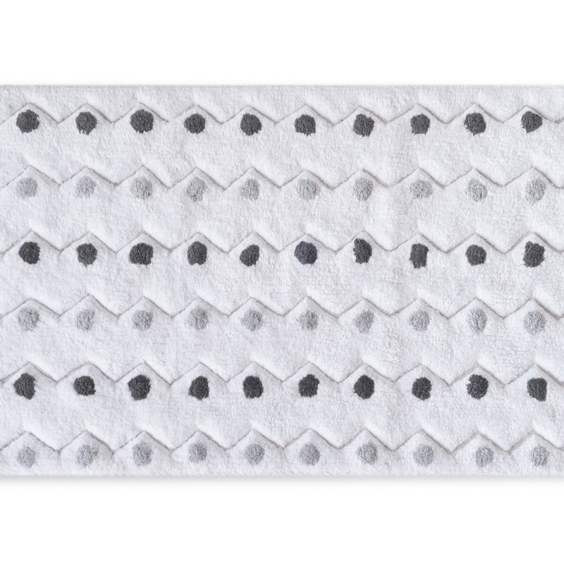 Zmywalny dywan bawełniany w białe kropki 50x80cm