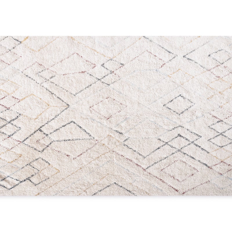 Dywan bawełniany wielokolorowy z geometrycznym wzorem 160x230 cm