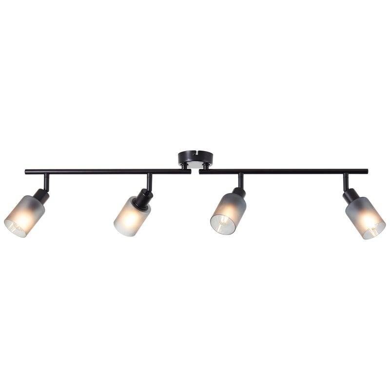 Spot Brilliant Loralie 4-płomienny czarny/dymione szkło, metal/szkło, 4x D45, E14, 40 W