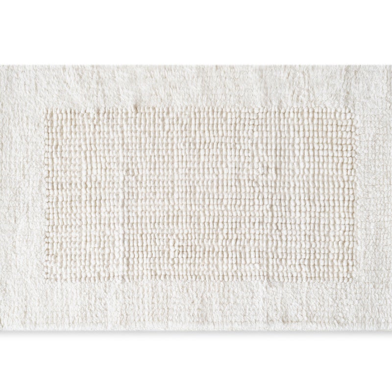 Biały, zmywalny dywan bawełniany, prostokątny, 50x80 cm