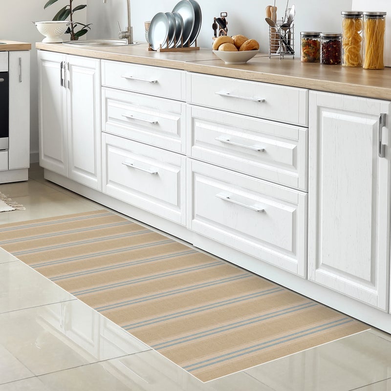 Dywan winylowy Brigida 80x300 cm - antypoślizgowy, gładki dywanik z PVC do kuchni lub salonu, nadający się do prania