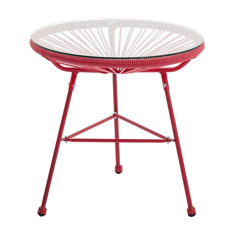 Stolik ogrodowy z technorattanu - Terakota - ALIOS III marki MYLIA