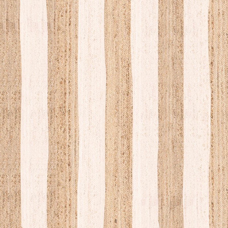 Winylowy dywan jutowy w paski 66x100 cm - PVC antypoślizgowy, gładki nadruk, winylowy dywan do kuchni lub salonu, zmywalny