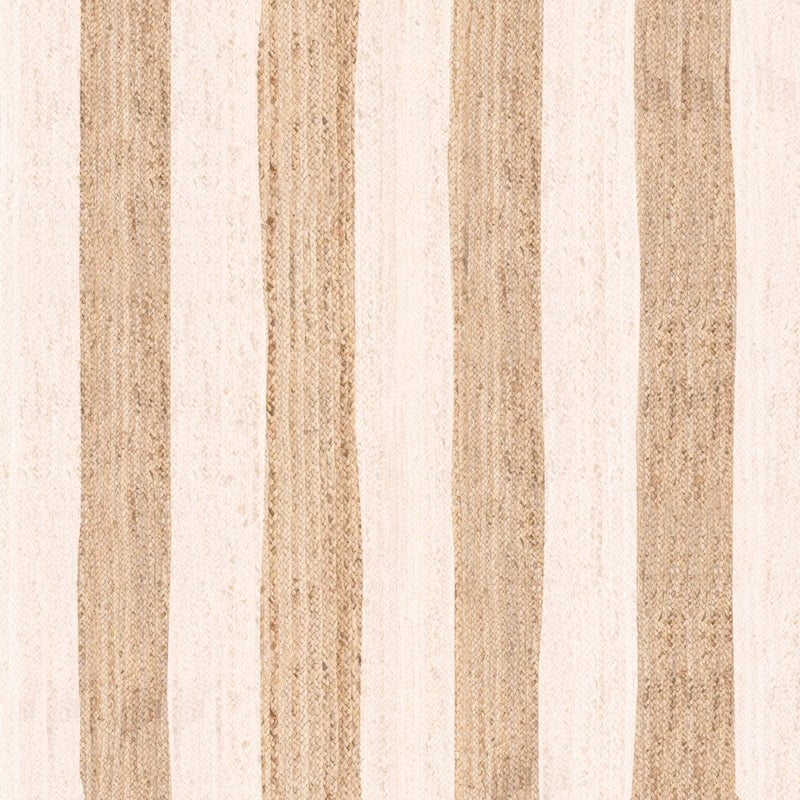 Winylowy dywan jutowy w paski 66x180 cm - PVC antypoślizgowy, gładki nadruk, winylowy dywan do kuchni lub salonu, zmywalny