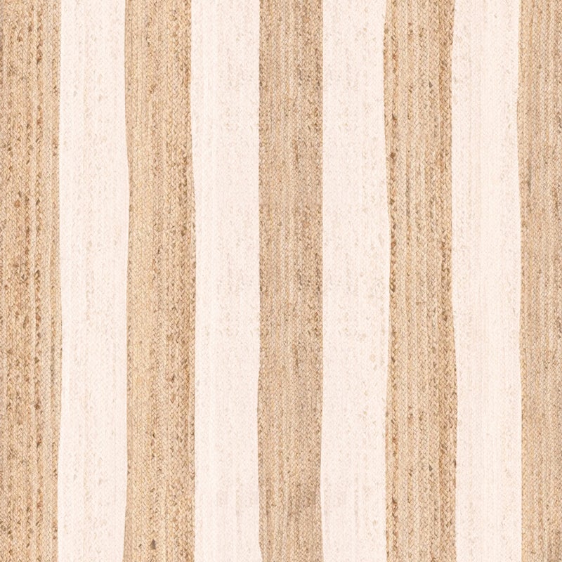 Winylowy dywan jutowy w paski 50x100 cm - PVC antypoślizgowy, gładki nadruk, winylowy do kuchni lub salonu, zmywalny