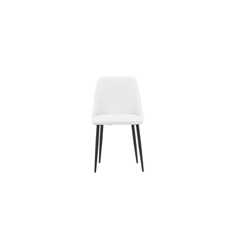 Night Krzesło stołowe skóra syntetyczna biały, czarny.