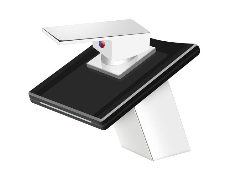 BATERIA UMYWALKOWA SZKLANA LUNA STOJĄCA NISKA S-1002 CHROM