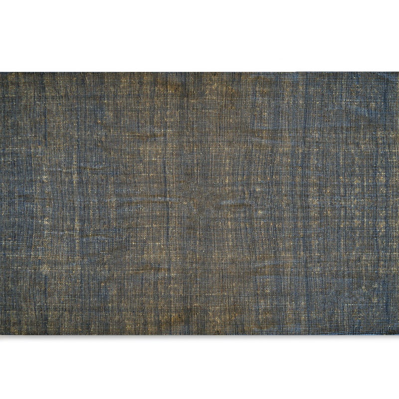 Dywan bawełniany w kolorze antracytowym z żółtymi frędzlami 175x235 cm