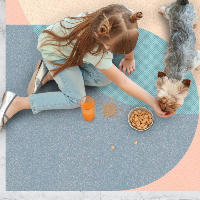 Dywan winylowy Salton Sea 160x240 cm - antypoślizgowy dywan PVC do kuchni lub salonu, zmywalny, nowoczesny styl