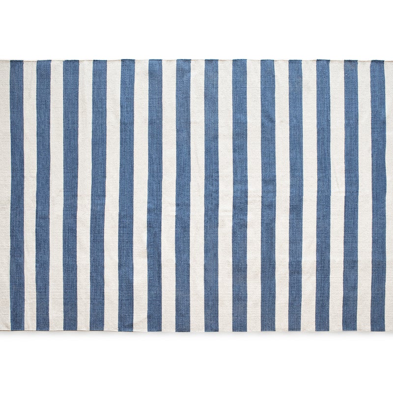 Duży dywan dla zwierząt w paski w kolorze niebiesko-białym 160x230 cm