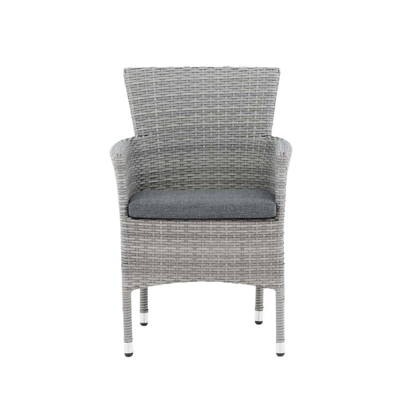 Malina krzesło ogrodowe z poduszka ogrodowa szary.