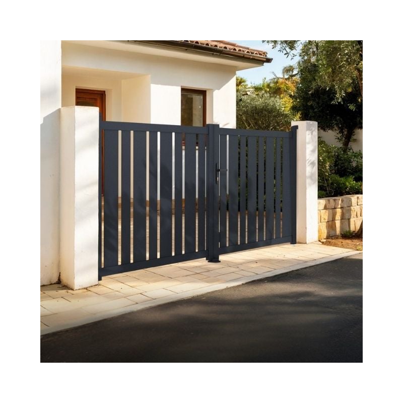 Brama aluminiowa dwuskrzydłowa 3,5m VEYMONT 350B140