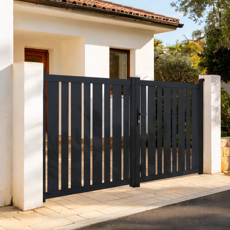 Brama aluminiowa dwuskrzydłowa 3m VEYMONT 300B160
