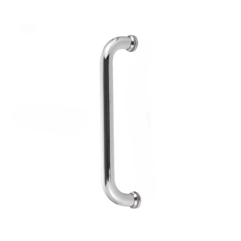 Klamka do drzwi szklanych, średnica rury 25 mm (440 mm), szklana klamka do drzwi łazienkowych, klamka do drzwi przesuwnych z okrągłą rurą