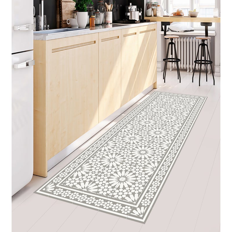 Dywan winylowy Samara beżowa 66x100 cm - PVC antypoślizgowa, winylowa do kuchni lub salonu, zmywalna, wodoodporna, styl wodoodporny