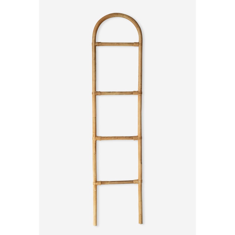 Drabina dekoracyjna z rattanu 150x35x5 cm Ręcznie wykonana, elegancka i uniwersalna do ręczników i dekoracji