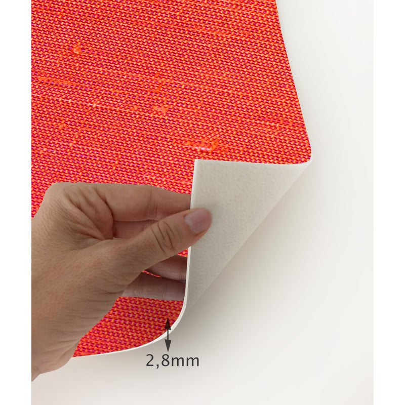 Winylowy dywan Turn Reds 200x220 cm - antypoślizgowy dywan z PVC do kuchni lub salonu, zmywalny, w nowoczesnym stylu