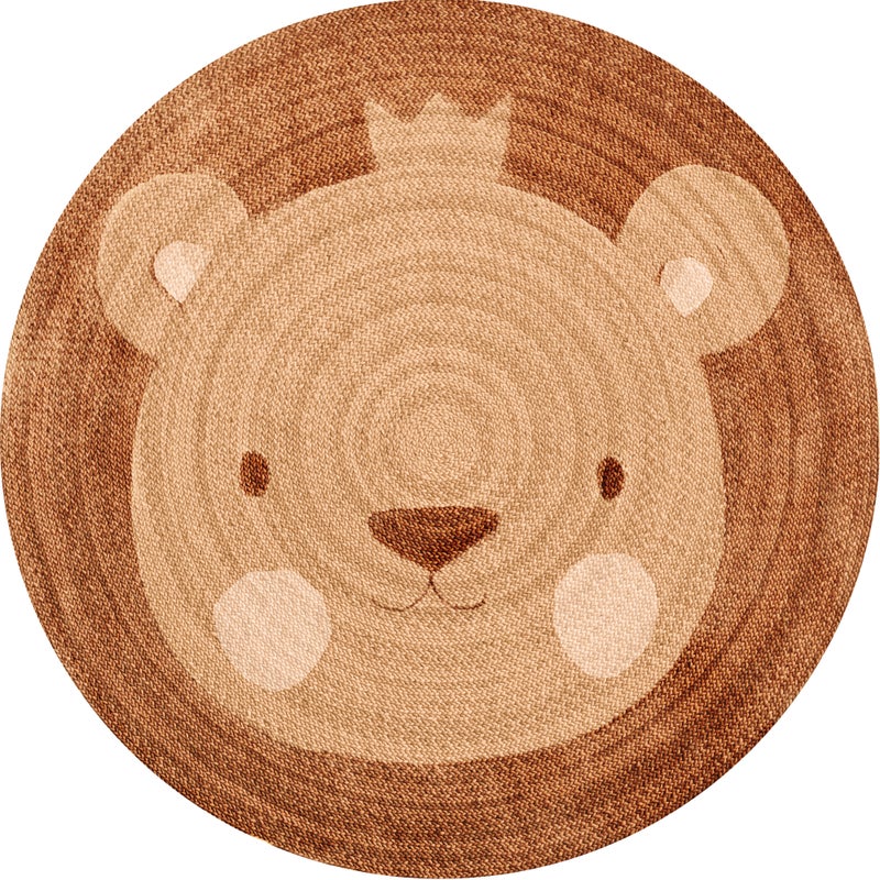 Dywan winylowy dla dzieci Król Lew [średnica] 180 cm - Antypoślizgowy PVC, winyl do pokoju dziecięcego, ognioodporny i zmywalny