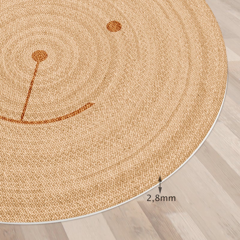 Dywan winylowy dla dzieci Adrian Bear [średnica] 180 cm - PVC antypoślizgowy, winylowy dywan do pokoju dziecięcego, ognioodporny i zmywalny