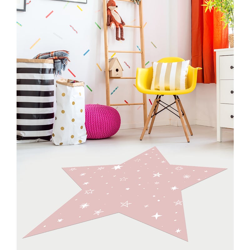 Dywan winylowy dziecięcy Star 58x60 cm - antypoślizgowy PVC, winylowy do pokoju dziecięcego, ognioodporny i zmywalny